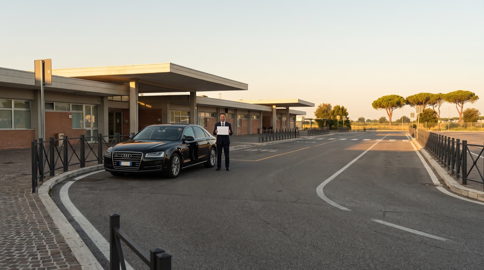 Ciampino Arrivals: The Coaches Wait on the Departures Side