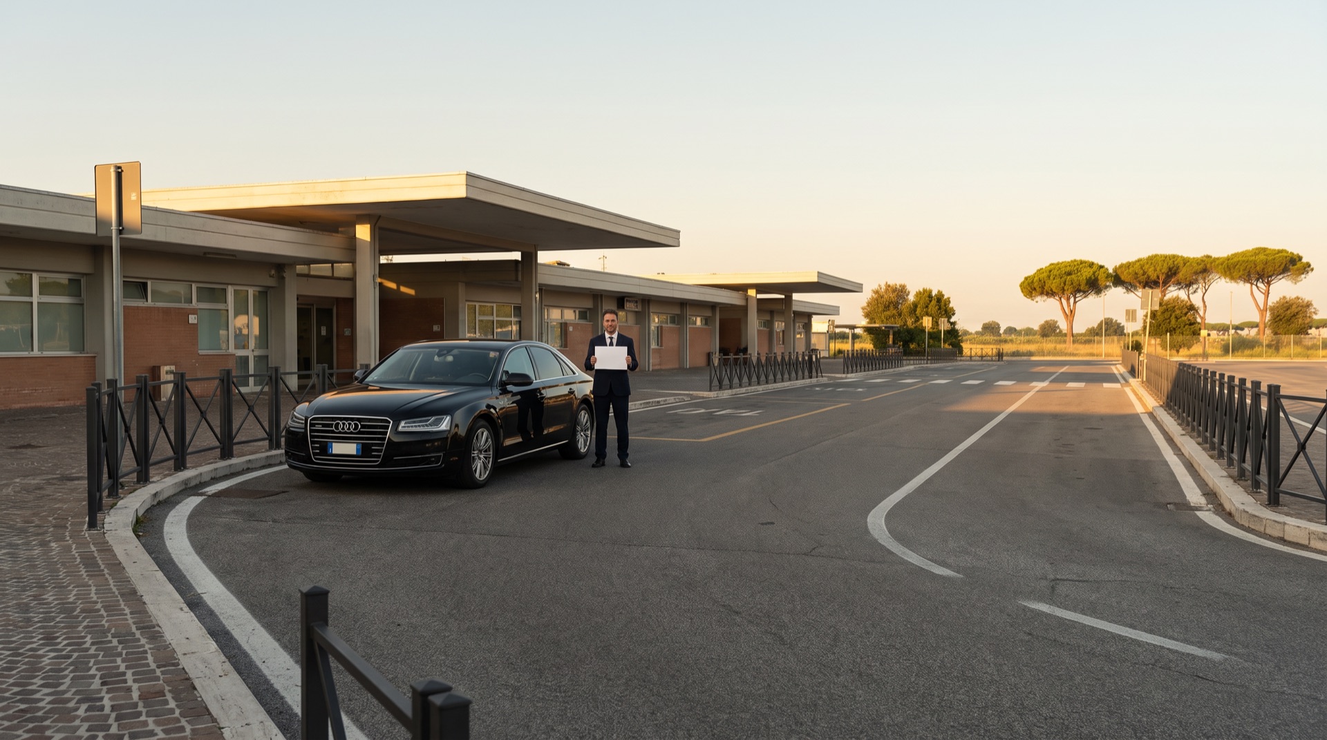Ciampino Arrivals: The Coaches Wait on the Departures Side