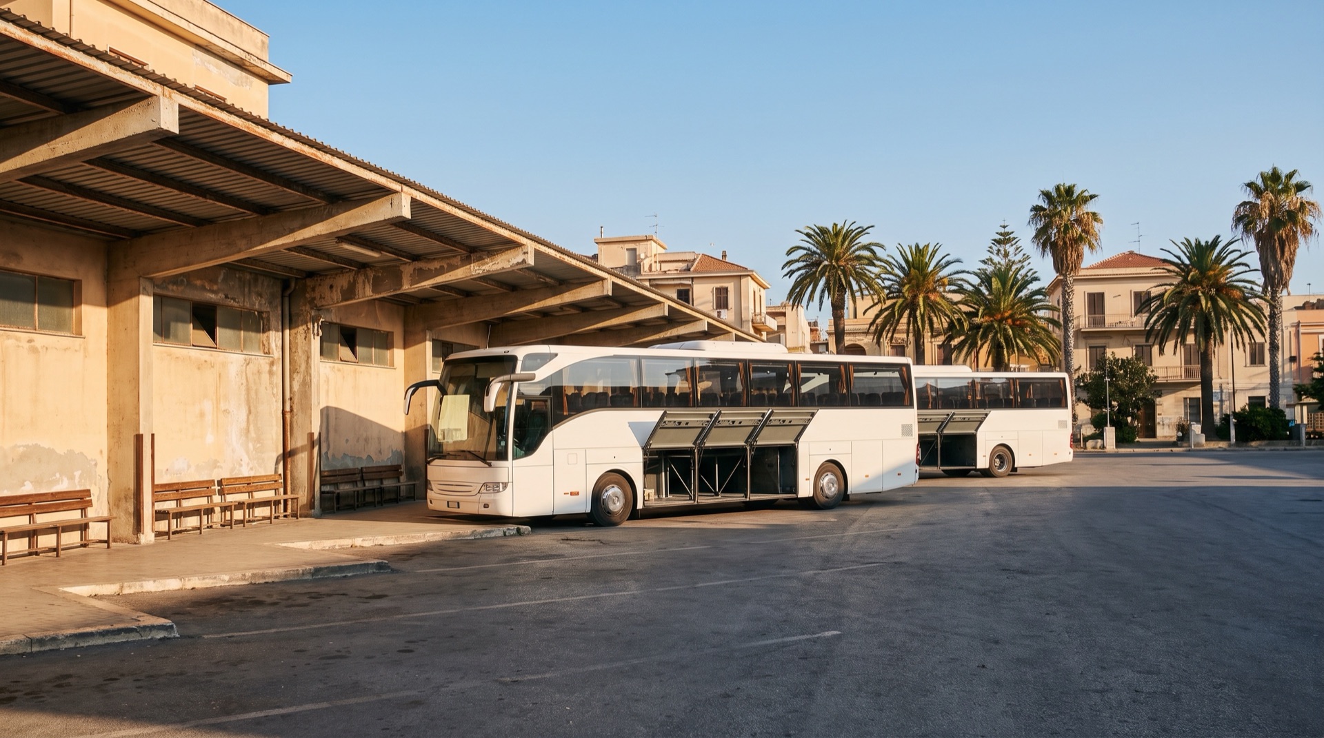 The hydrofoil quay at Milazzo, departure point for the Aeolian Islands and part of Sicily's scheduled public transport network