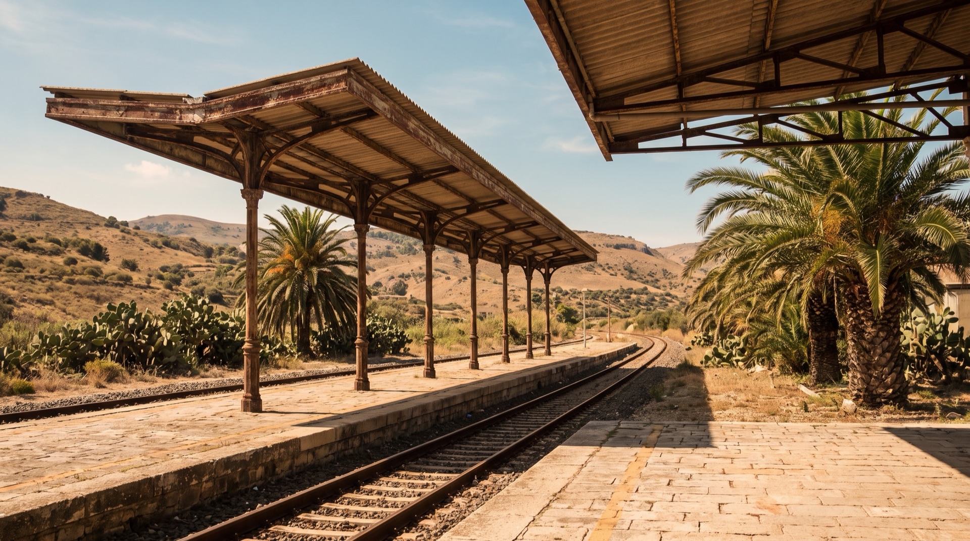 A regional train on the Ionian coast line between Messina and Catania, the frequent service that makes eastern Sicily workable without a car